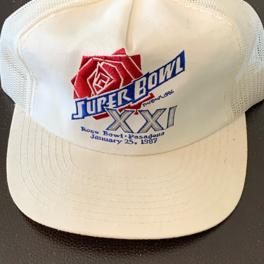 Vintage Sports Specialties Super Bowl XXI 21 Snapback Hat 1986 Giants Broncos